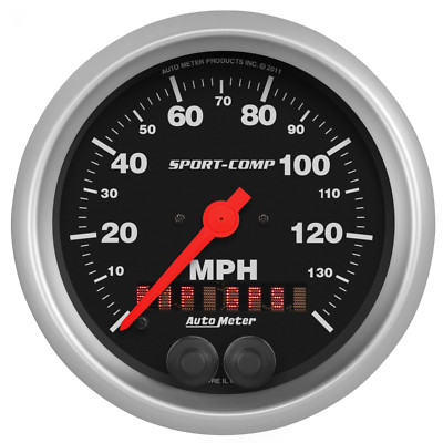 AutoMeter 3982 Sport-Comp GPS Speedometer Gauge, 3-3/8 in., Electrical