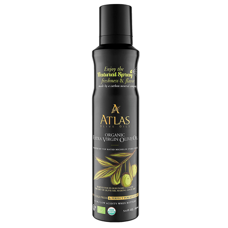 Organic Extra Virgin Olive Oil Spray, Polyphenol Rich Moroccan Oil, Kosher for P