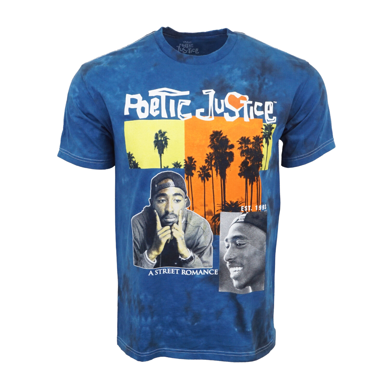 

ТЕМНО-СИНЯЯ ФУТБОЛКА POETIC JUSTICE TUPAC TIE DYE АУТЕНТИЧНАЯ ФУТБОЛКА С ЛИЦЕНЗИЕЙ, Tie dye wash