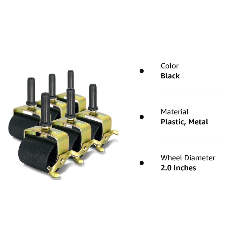 Bed Frame Wheels Rollers,Brakes,Heavy Duty Locking Metal Swivel Casters for B
