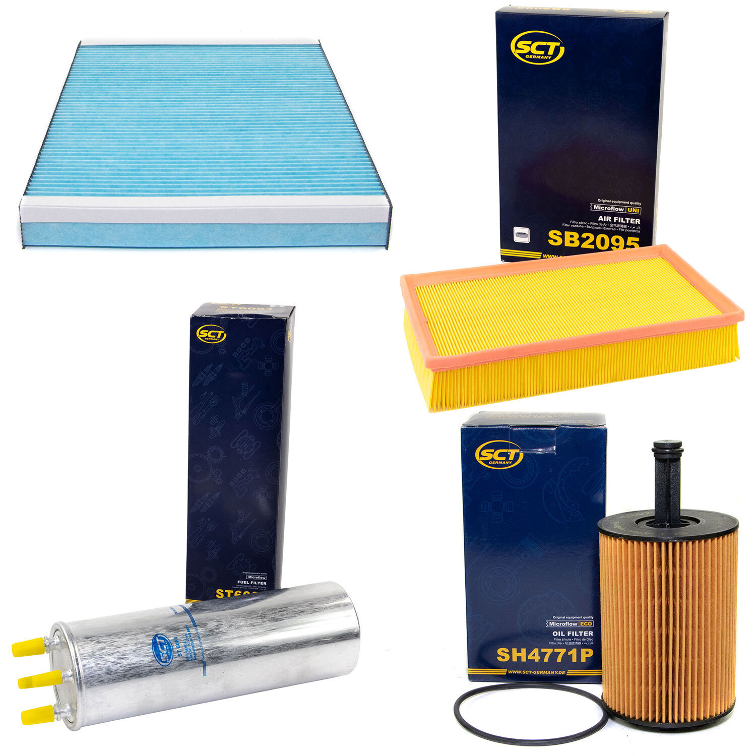 Filter Set SCT Kraftstoff- ÖL- Luft- Innenraum- für VW Multivan V Transporter V 