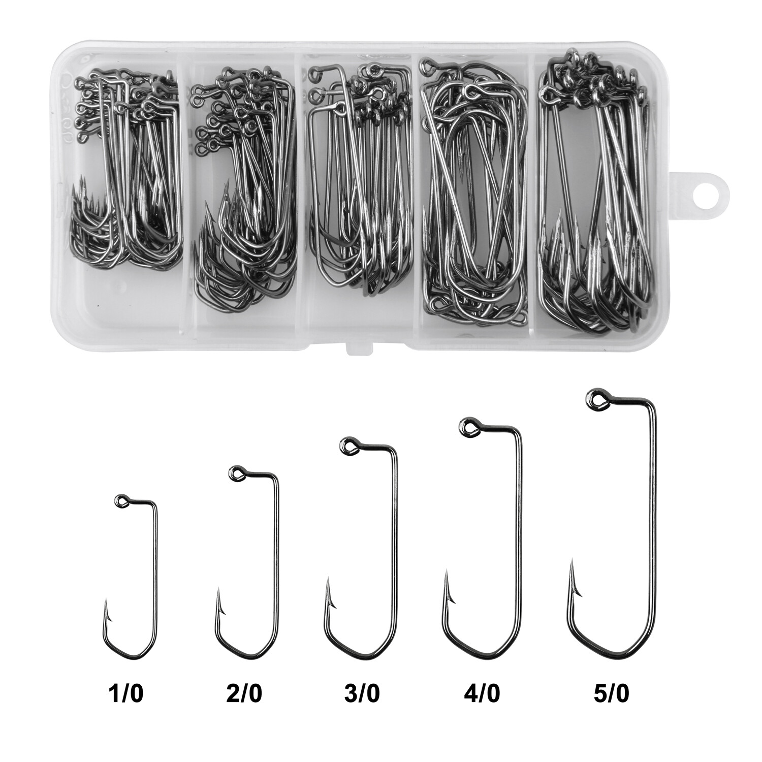 100pcs Barbarian Jig Big Fishing Hook 7150 fishhook Saltwater Bass Size