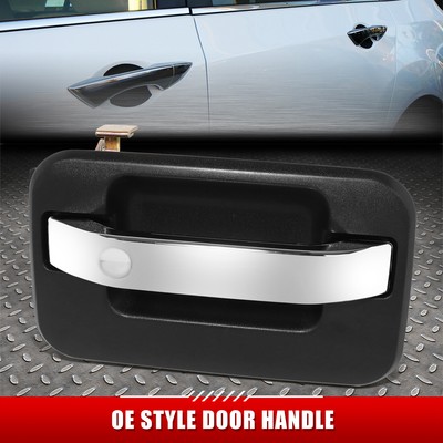 ДЛЯ 04-14 F150 MARK LT CREW CAB ЧЕРНАЯ/ХРОМИРОВАННАЯ ГЛАДКАЯ РУЧКА ДЛЯ ОТКРЫВАНИЯ ЗАДНЕЙ ПРАВОЙ ДВЕРИ