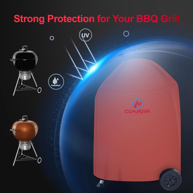 25" BBQ Grill Cover Premium for Weber 22" Original Kettle Charcoal Grill