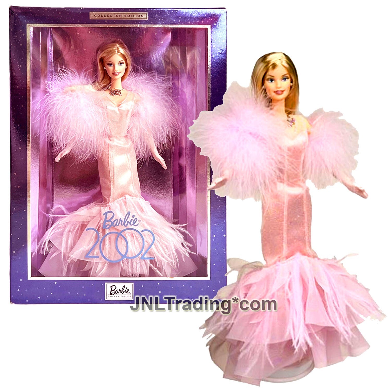 トップス labelleblanc pink mohair set Year 2001 Collector Edition Doll BARBIE 2002 in Pink Gown