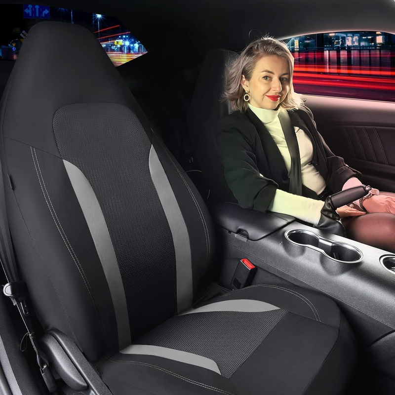 CarGrand Universal 3D Air Mesh-100% Breathable Sporty Bucket Car Seat Cover Fron