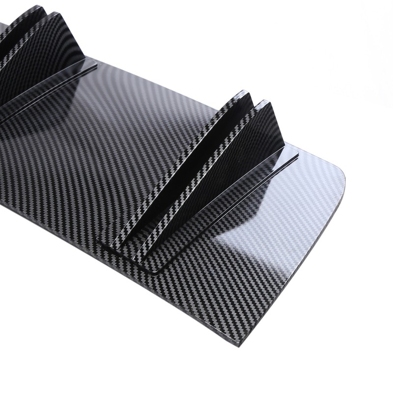 For VW GTI MK6 2010-2014 Carbon Rear Diffuser Fin Bumper Lip Splitter Spoiler