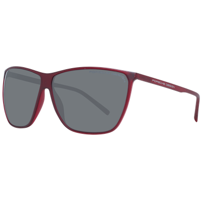 Pre-owned Porsche Design Sunglasses P8612 D 61mm - Red/grey Tinted Rectangular In Gray