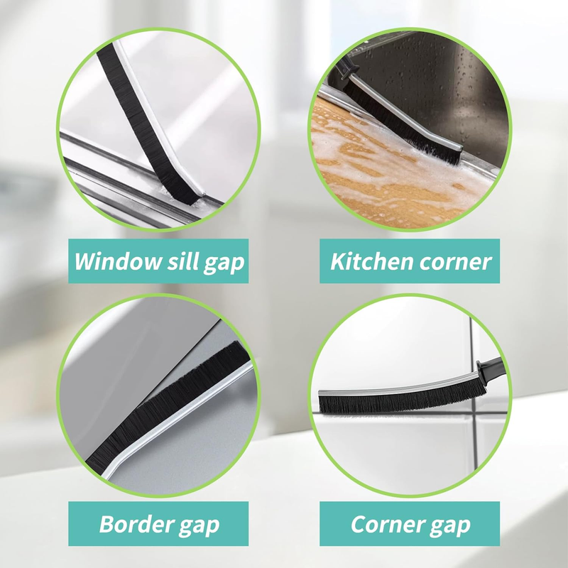 9 Pcs Crevice Cleaning Brush, Bathroom Gap Brush, Hand-held Groove Gap Cleaning