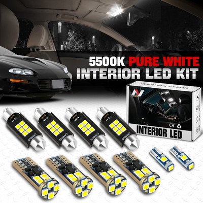 [10шт] Для 93-02 Camaro Белые светодиодные лампочки для внутреннего освещения багажного отделения с картой купола