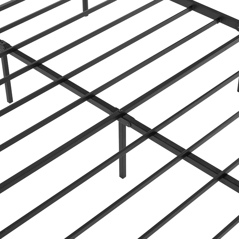 Full Size Bed Frame with Headboard, Matress Foundation with Heavy Duty Slat Supp