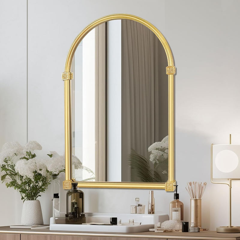 Gold Arch Wall Mirror - 24