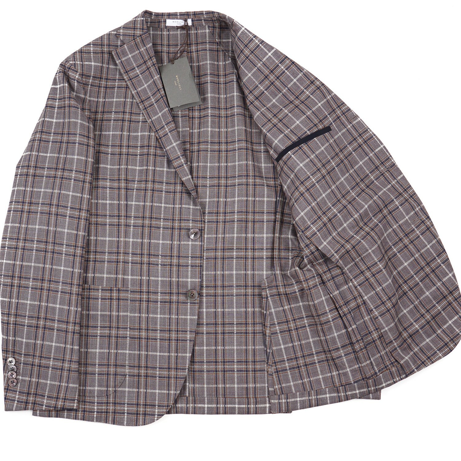 Pre-owned Boglioli Soft-constructed Lightweight Wool-silk 'k Jacket' Suit 40r (eu 50) In Brown