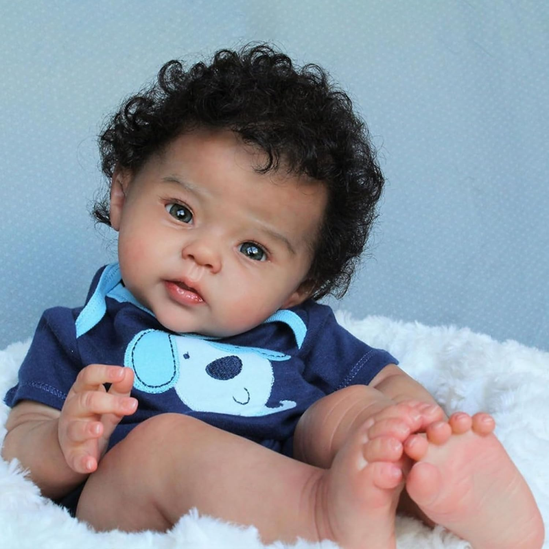 Black Reborn Baby Dolls 20 Inch Lifelike That Look Real Weighted Soft Body Gift