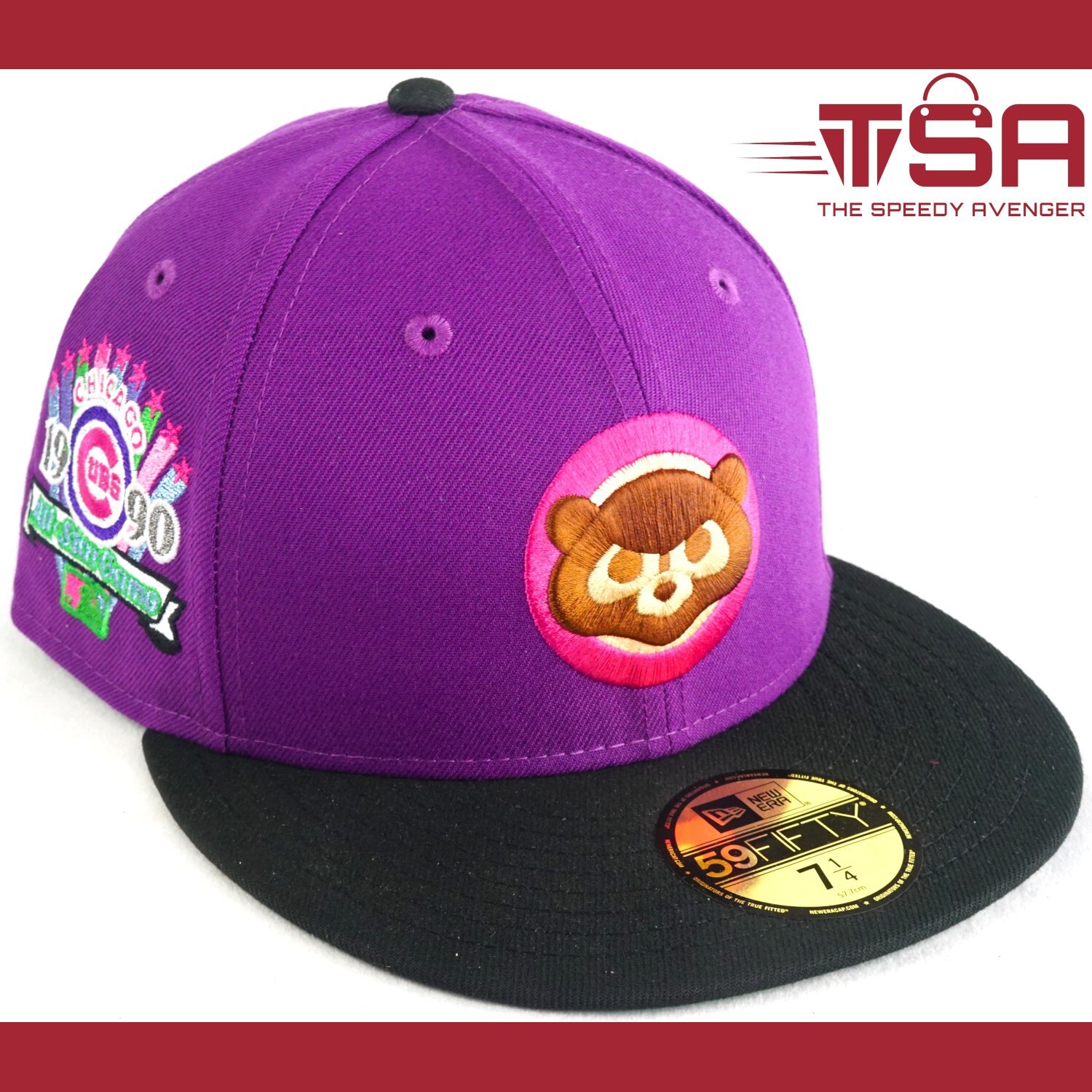 Hat Club Chicago Cubs SZ 7 1/4 Kanye West Graduation Aux Purple Fitted New Era