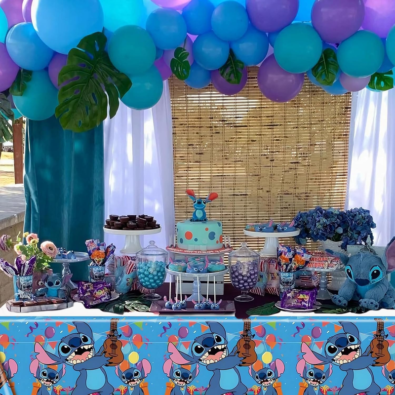 4 PCS Lilo Stitch Party Tablecloth, Lilo Stitch Party Tablecloth Table Covers fo