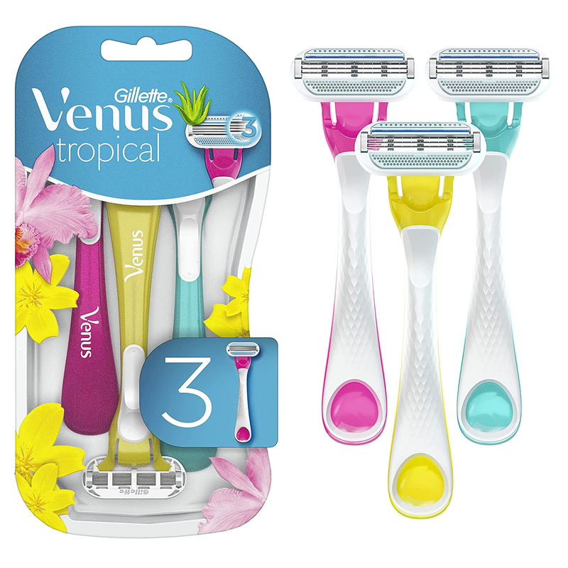 Gillette Venus Tropical Disposable Razors for Women, 3+1 Cou