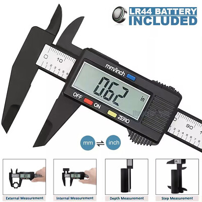 6'' 150mm Digital Caliper Micrometer LCD Gauge Vernier Electronic Measuring Tool