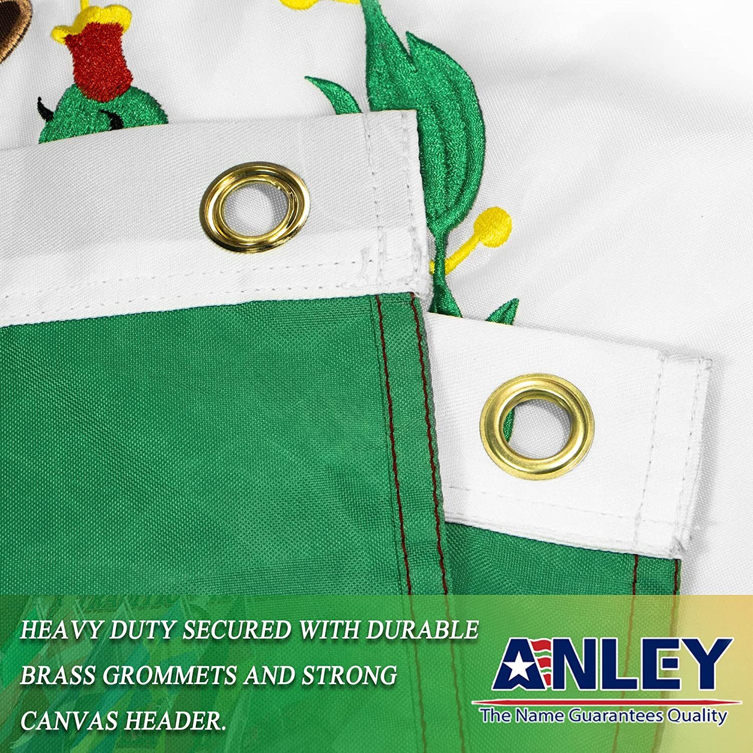 Anley Everstrong Mexico Flag 3x5 Ft - Embroidered Mexican MX National Flag Nylon