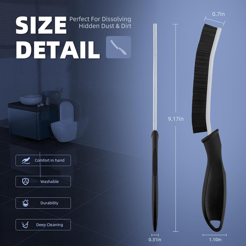 Crevice Cleaning Brushes, Cleaner Scrub Brush Tool for Hard to Reach Tight Space