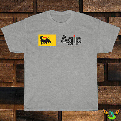 New T-Shirt Agip Oil Motor Logo Racing T-Shirt All Size S-5XL