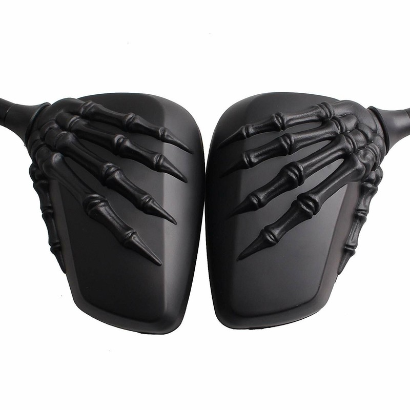 Skull Skeleton Hand Bone Side Mirrors for Universal Motorcycle Cruiser Chopper