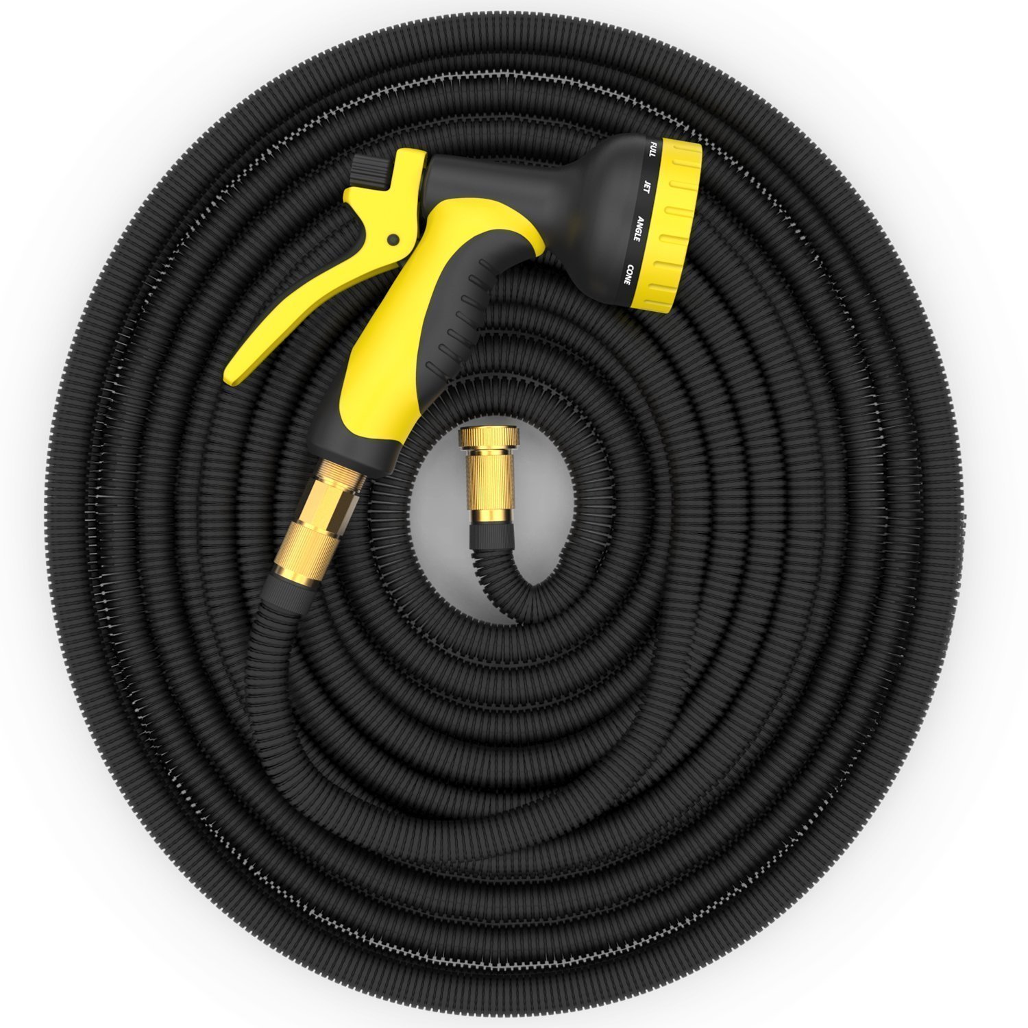 3KM Garden Hose - 100 Ft Heavy Duty - Expandable Kink Free - 9 Pattern Sprayer