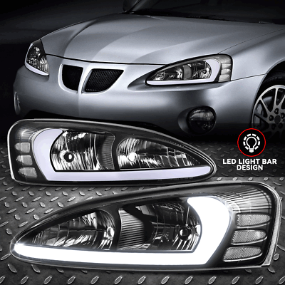[3D LED DRL] Для 04-08 Pontiac Grand Prix Черный корпус с прозрачными угловыми фарами