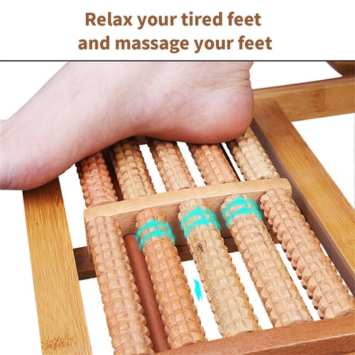 XXL Portable Rocking Chair Bamboo Adjustable Height Recliner Porch Home Garden