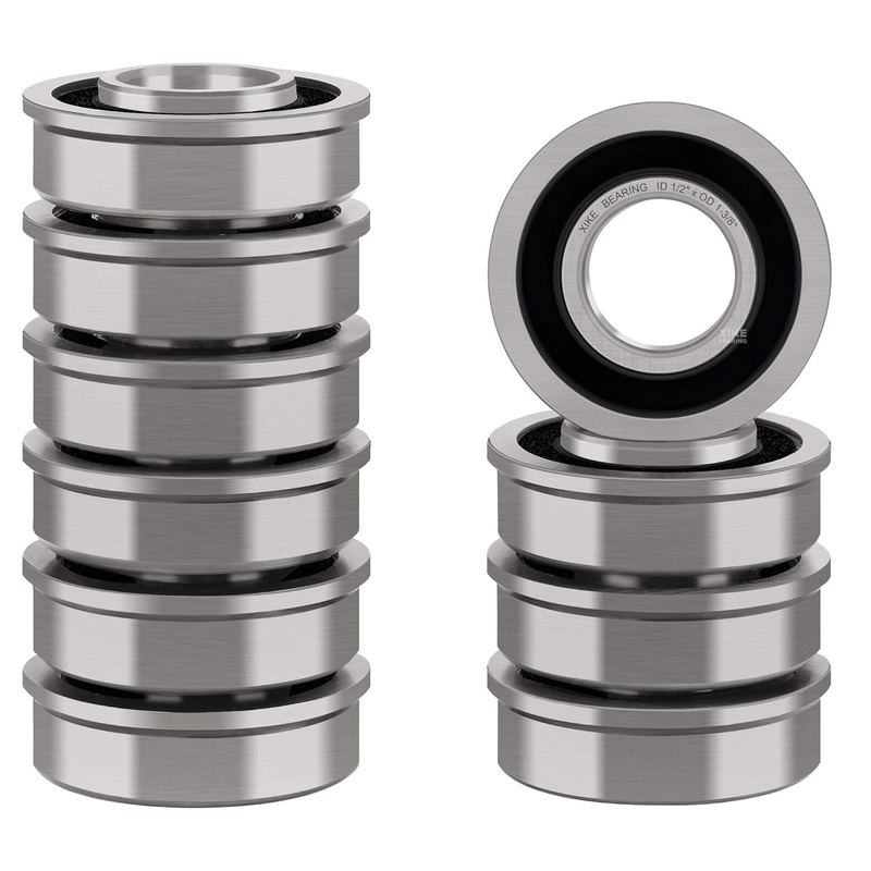 10 Pack Flanged Ball Bearings 1/2X1-3/8X1/2 Lawn Mower Wheelbarrow Cart Hub