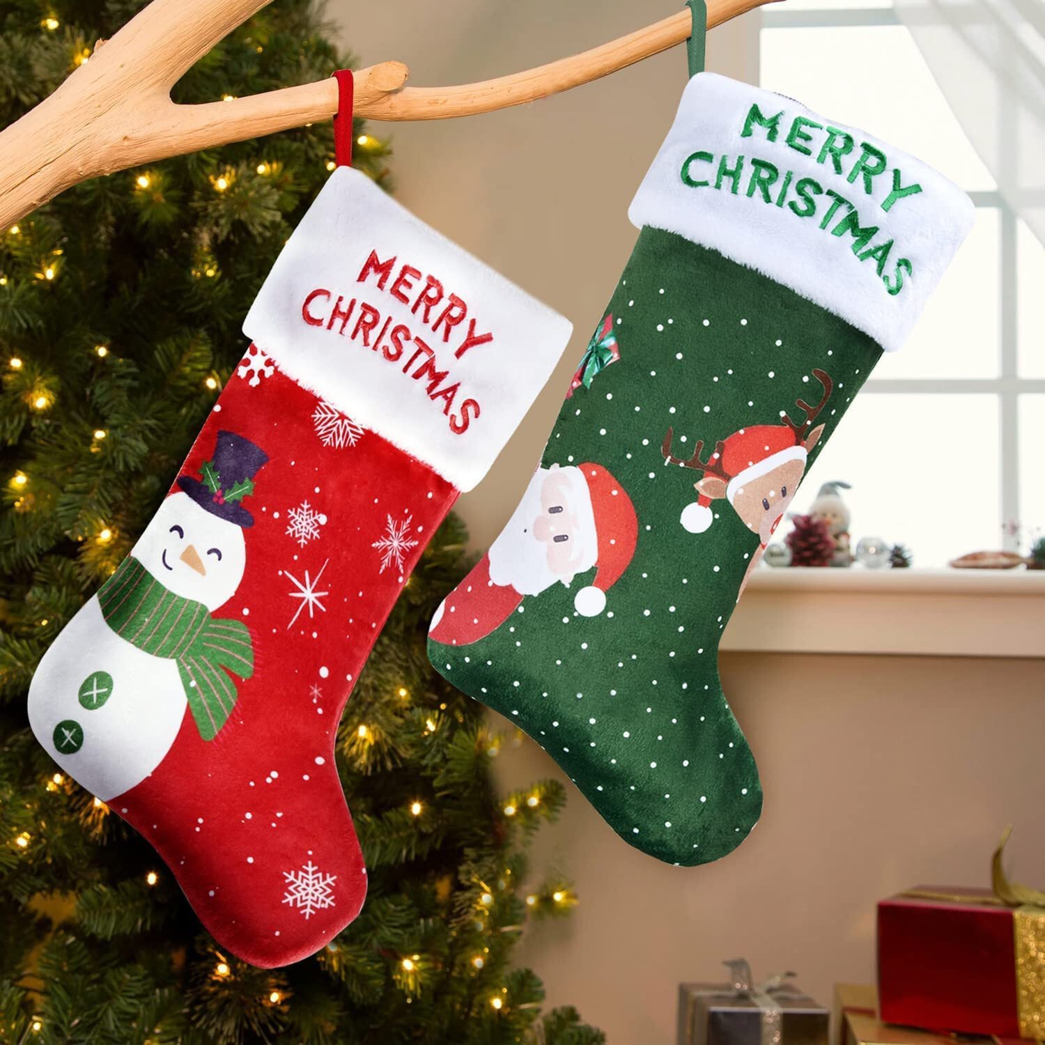 NEW Christmas Stockings,New Scale 2 Pack Xmas Stockings 18