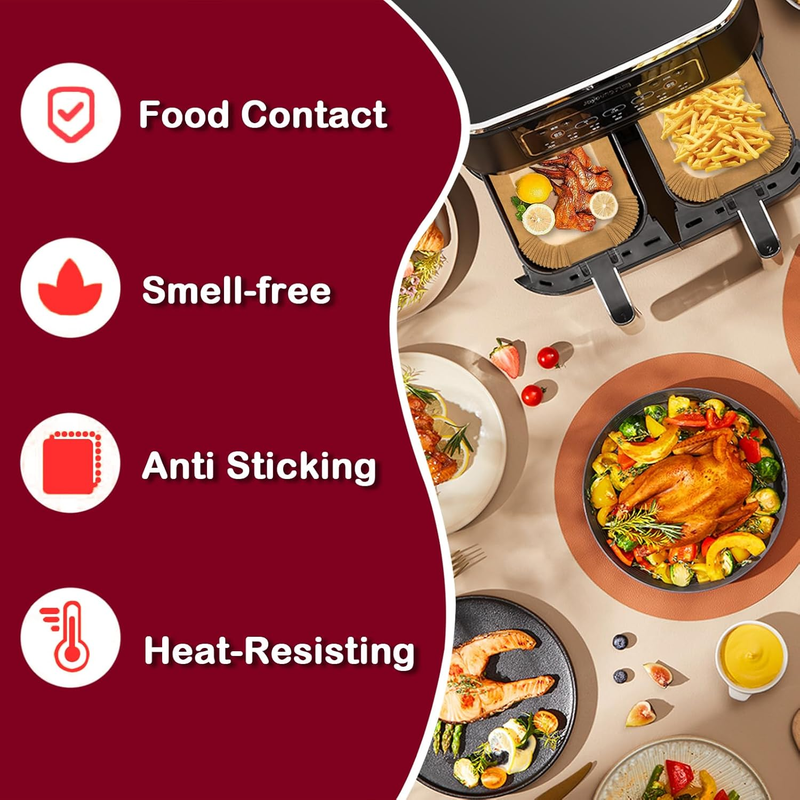 Air Fryer Liners for Ninja DZ550 Air Fryer, 250pcs Air Fryer Parchment Paper Lin