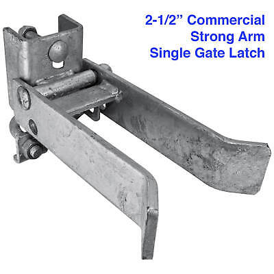Chain Link Fence Strong Arm Single Gate Latch: Commercial Grade Galvanized Latch