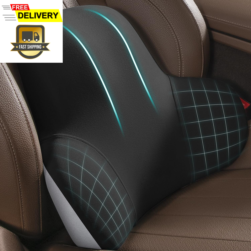 Lumbar Support for Car - Back Cushion for Driving Seat Lower Back Pain Relief -