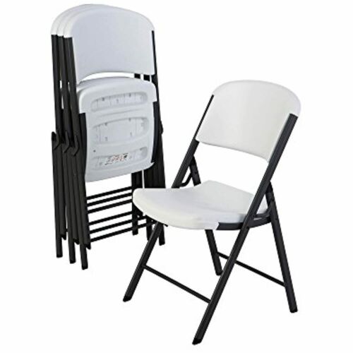 Lifetime Commercial Grade Contoured Folding Chair, 4 Pk White *FREE SHIPPING*