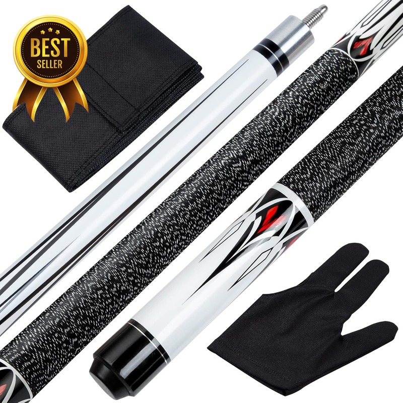 58 Inch Maple Pool Cue Stick 2 Piece Billiard Cue 19 20 21 Oz Adjustable Weight