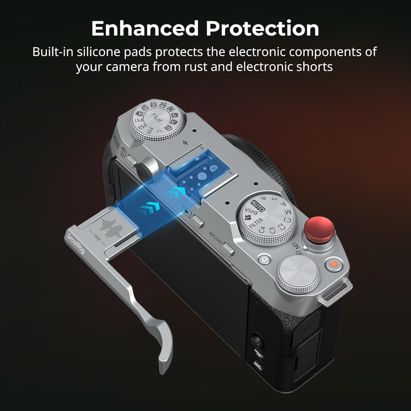 Thumb Grip with Hot Shoe Cover for FUJIFILM X-M5 (Silver) - 4877