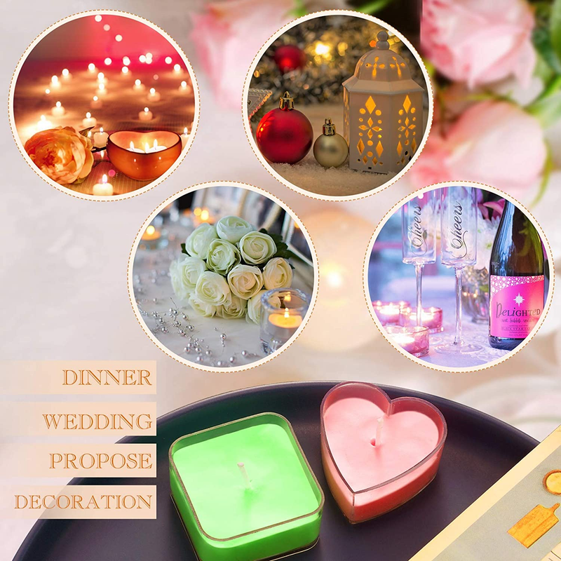 Plastic Clear Tea Light Candle Cup Holders Heat- with 25 Mm Candle Wicks (20 Pie