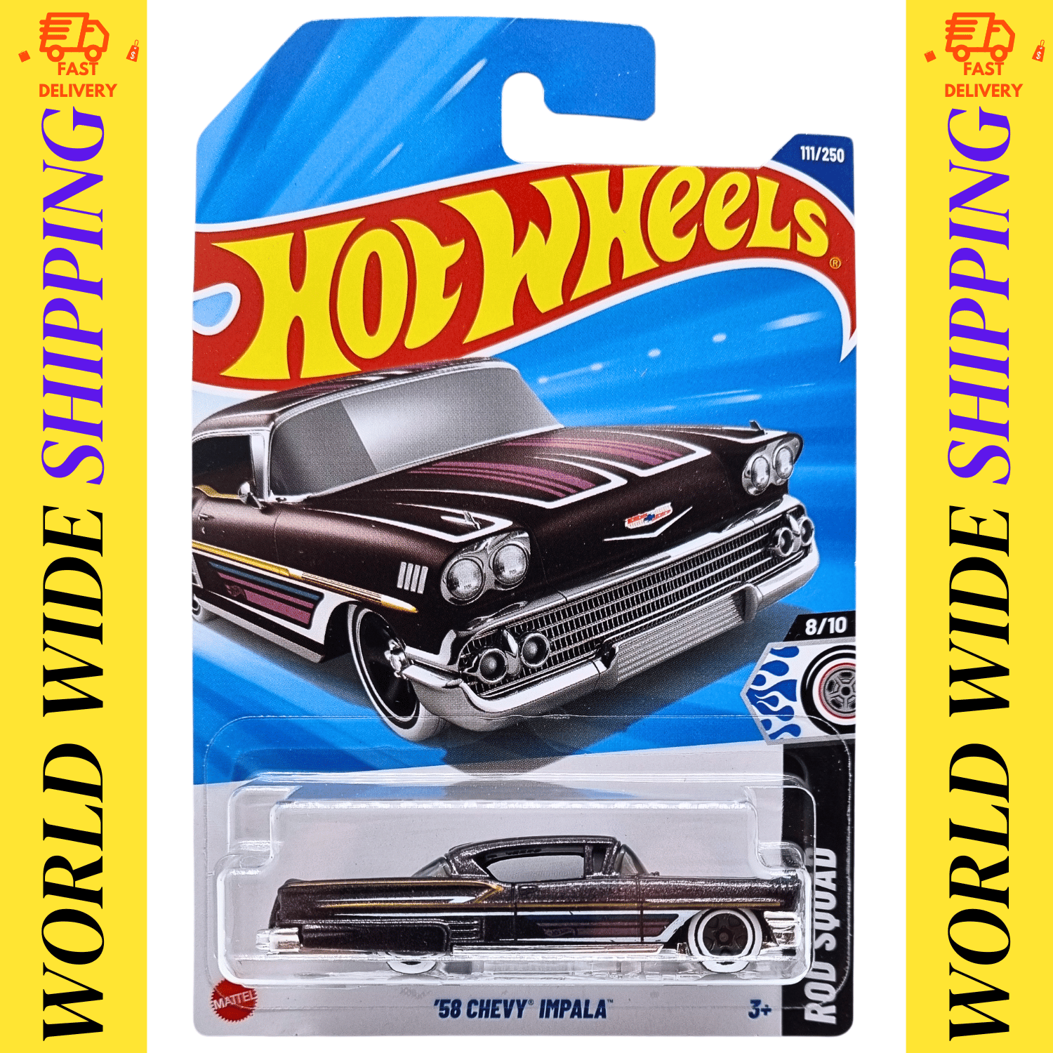 Hot Wheels '58 Chevy Impala HW Rod Squad Series New Release