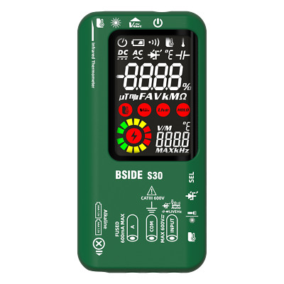 BSIDE S30 LCD Digital Multimeter DC AC Voltage Current Ohm Rechargeable Tester G