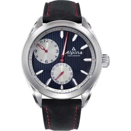 Pre-owned Alpina Al-650nssr5e6 Men's Regulator Blue Dial Automatic Watch