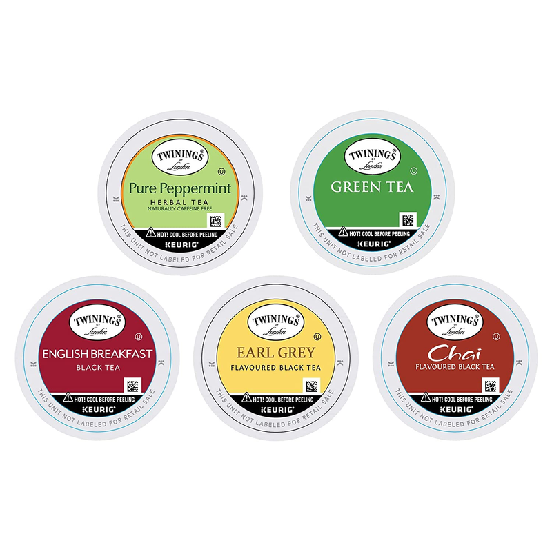 English Breakfast Earl Grey Chai Green Peppermint 10ct Brewe