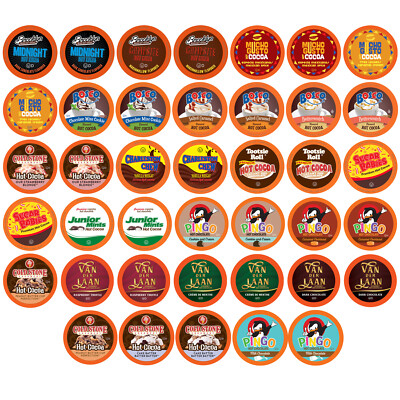 Two Rivers Hot Chocolate Pods Variety Sampler Pack for Keurig K-Cup Makers 40 ct