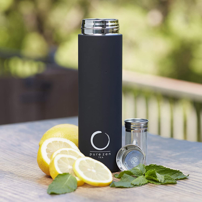 Thermos with Infuser - Stainless Steel Insulated Tea Infuser Tumbler for Loose L