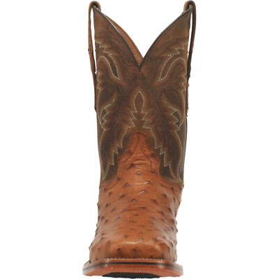 Pre-owned Dan Post Alamosa Quill Ostrich Boot Dp4874 In Bay Apache