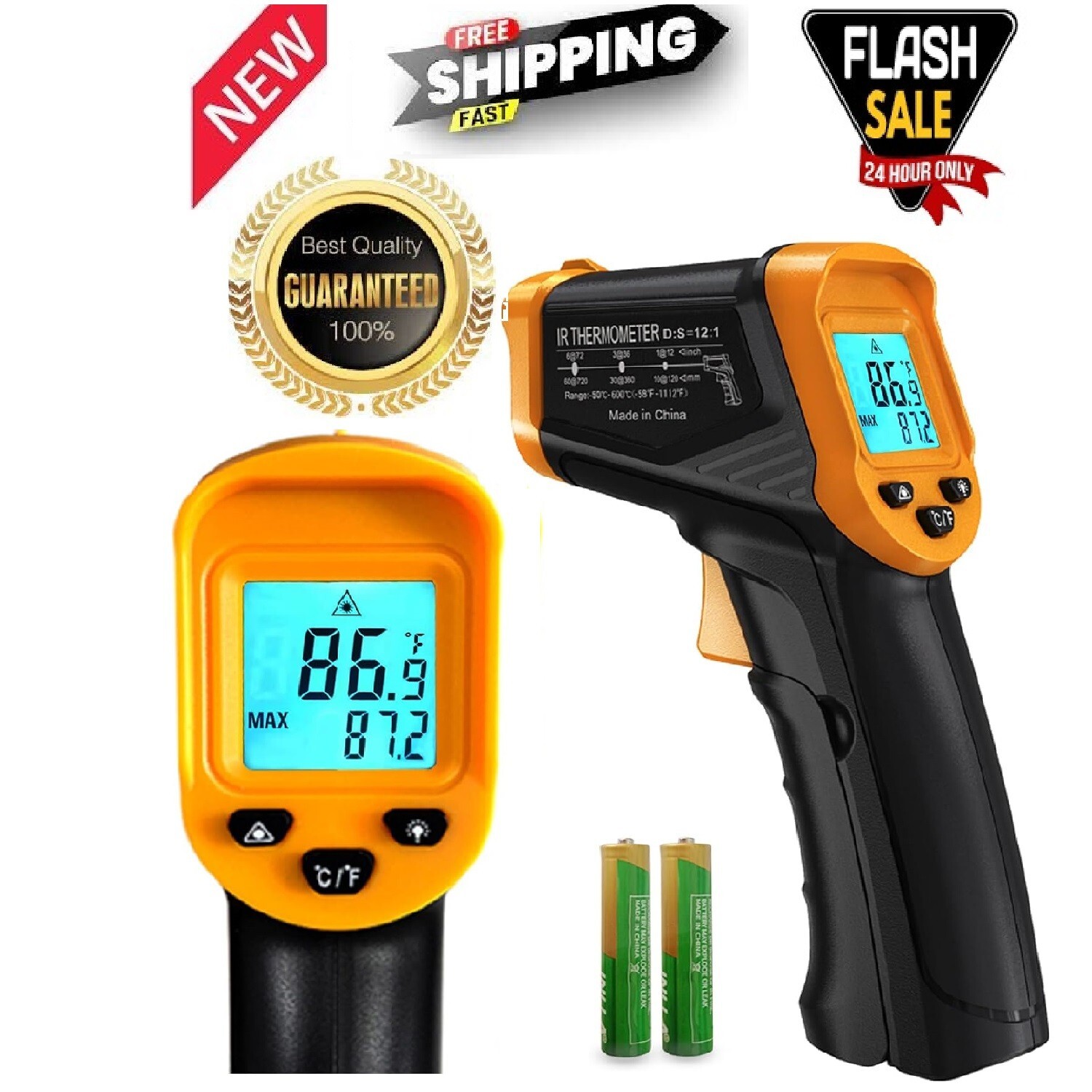 Best Infrared Thermometer Heat Gun Laser Temperature Digital