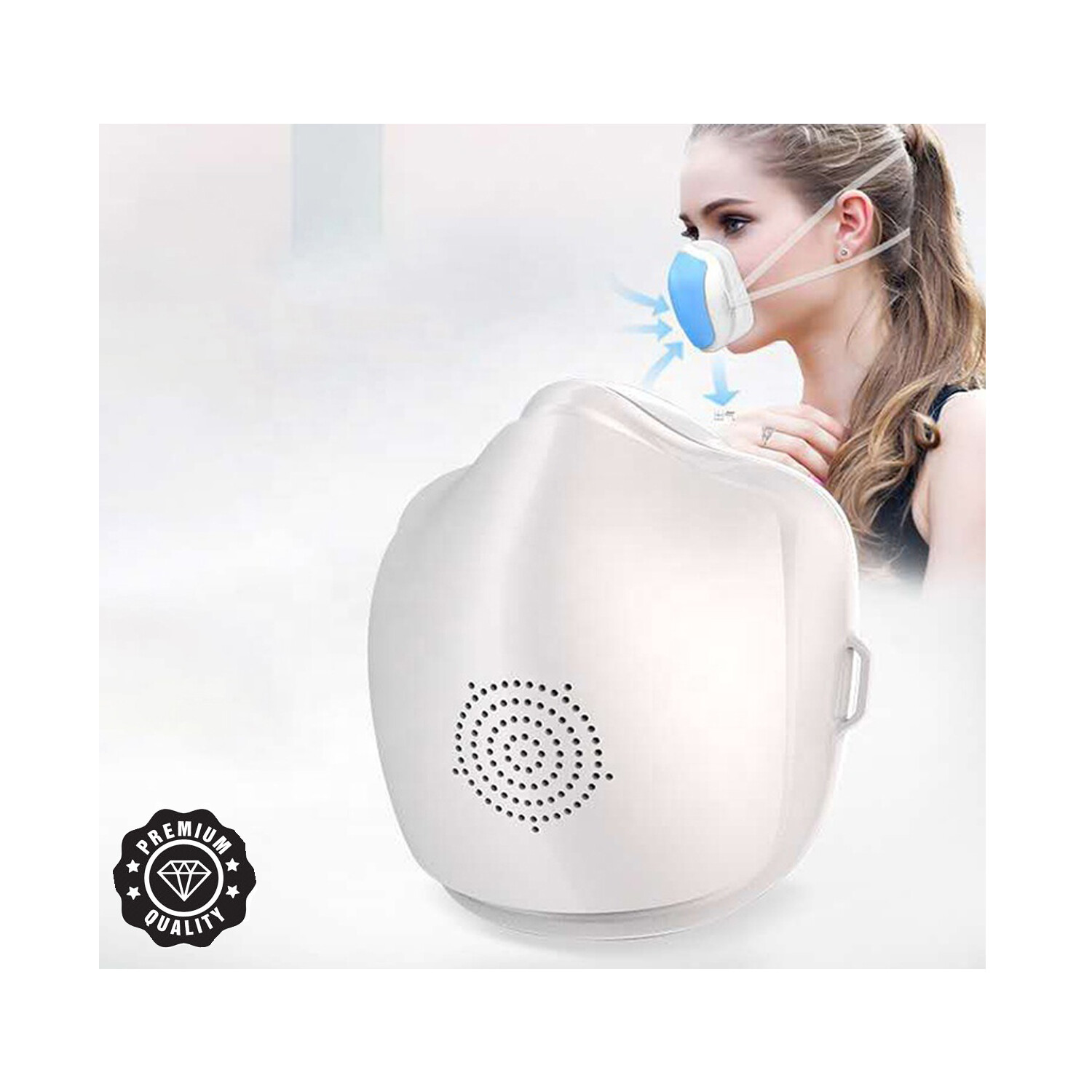 Fresh Air Purifying Motorized Electric Respirator Face Mask with fan