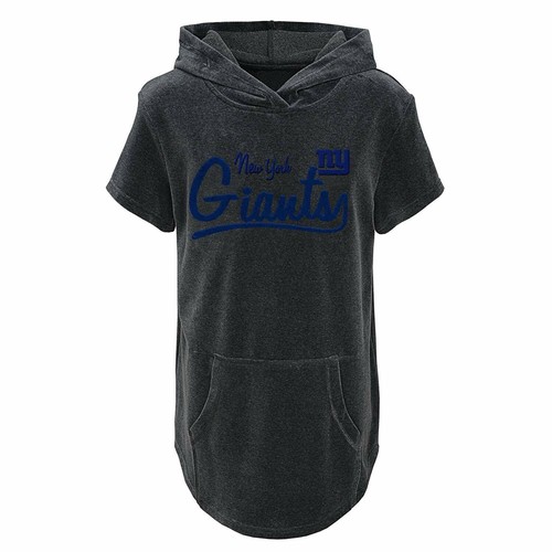 Outerstuff Бархатный топ с короткими рукавами и капюшоном для девочек New York Giants NFL Youth Girls