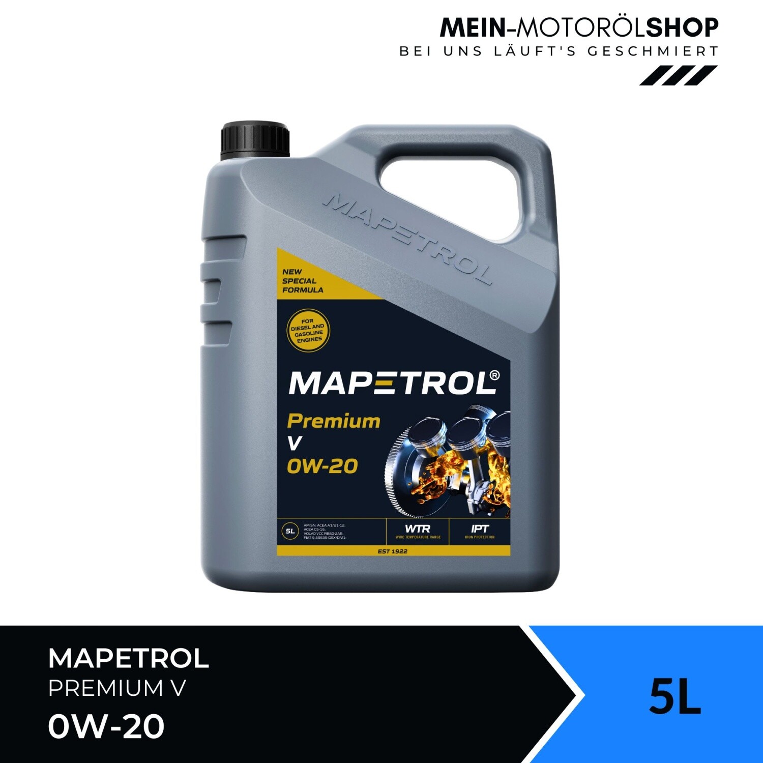 0w20 öl Mapetrol V 0W-20 5 Volvo VCC RBS0-2AE Fiat 9.55535 DSX/DM1