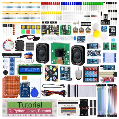 Freenove Complete Starter Kit for Raspberry Pi 5 4 B 3 400 Python C Java Scratch